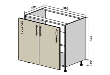 N7 Skrinka 2D 80 Interno Luxe
