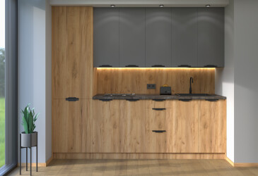 Sada 2.6 vrch Antracit / Grafit, spodok Dub kraft Leo