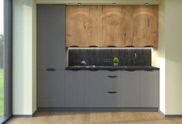 Sada 2.6 vrch Dub kraft, spodok Antracit / Grafit Leo