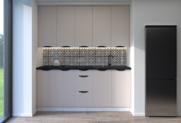 Sada 2.0 Biela / Kašmír, čierne úchyty Leo