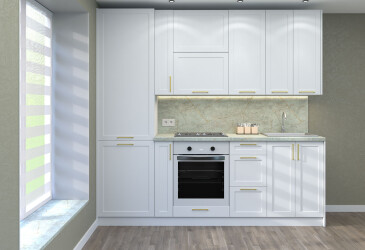 Sada 2.4 korpus biely, fasády biely polomat Vintage