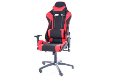 Otočné kreslo Viper čierny / červený