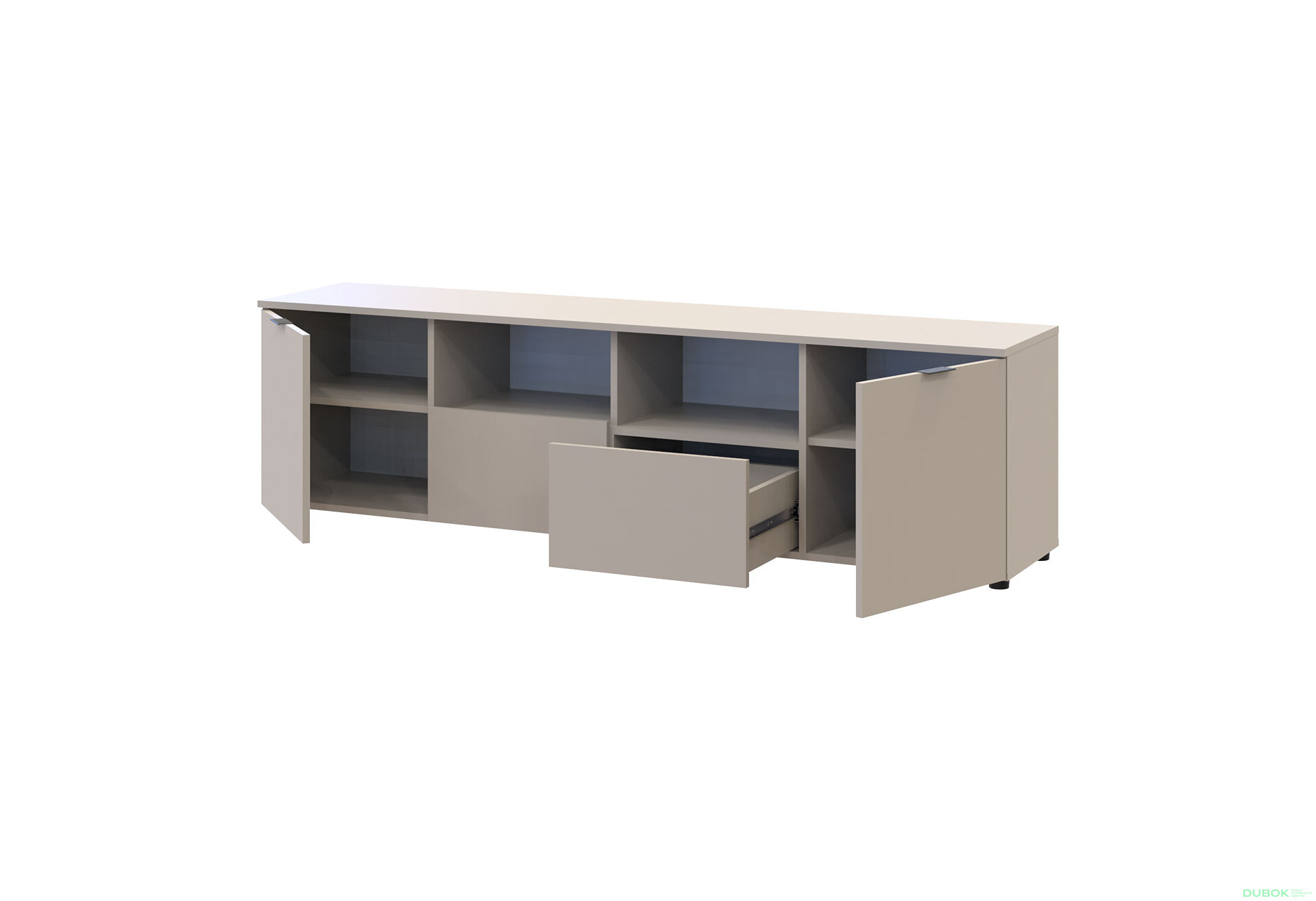 Fotografia 3 - TV stolík s dvierkami a zásuvkami Ron 4 180 cm kašmír
