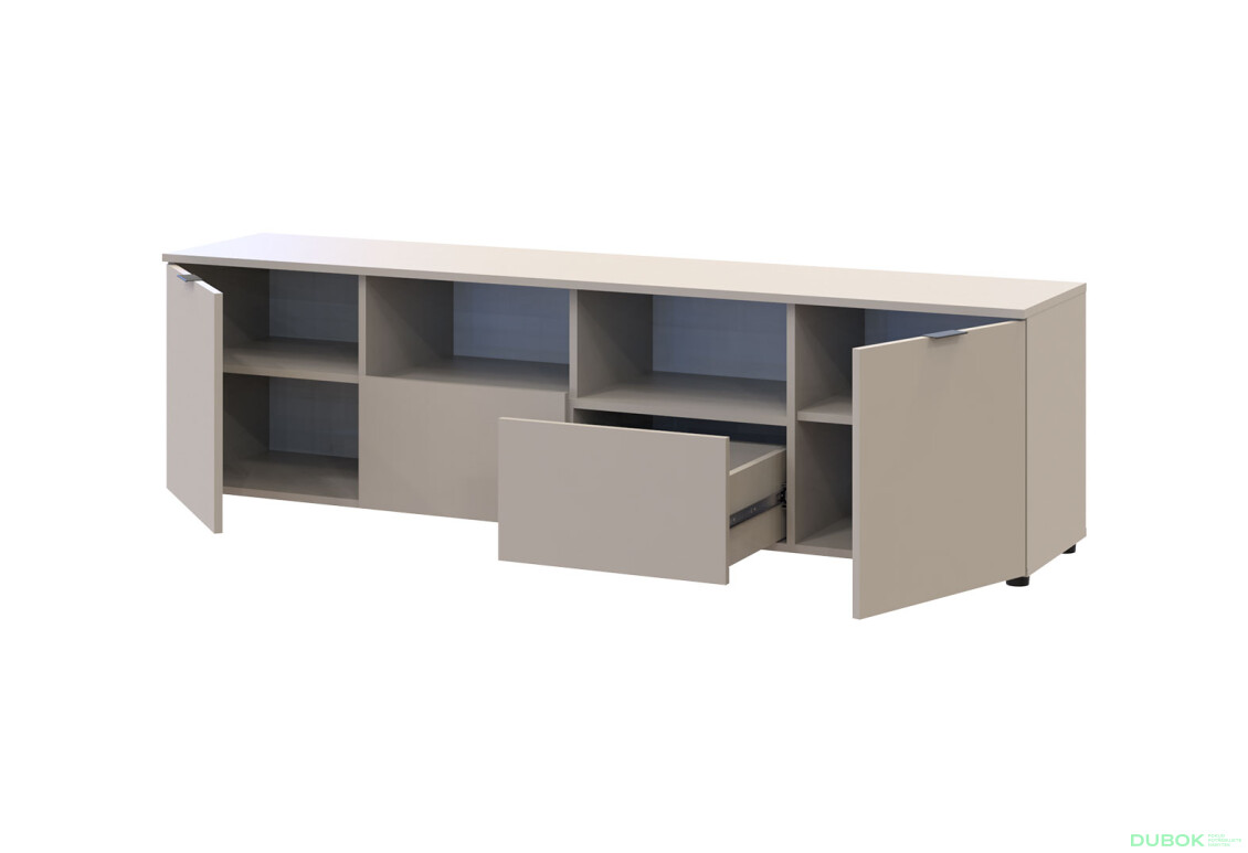 Fotografia 3 - TV stolík s dvierkami a zásuvkami Ron 4 180 cm kašmír