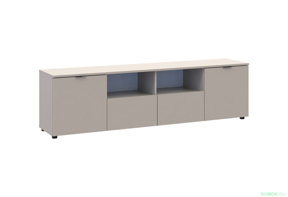 Fotografia 5 - TV stolík s dvierkami a zásuvkami Ron 4 180 cm kašmír
