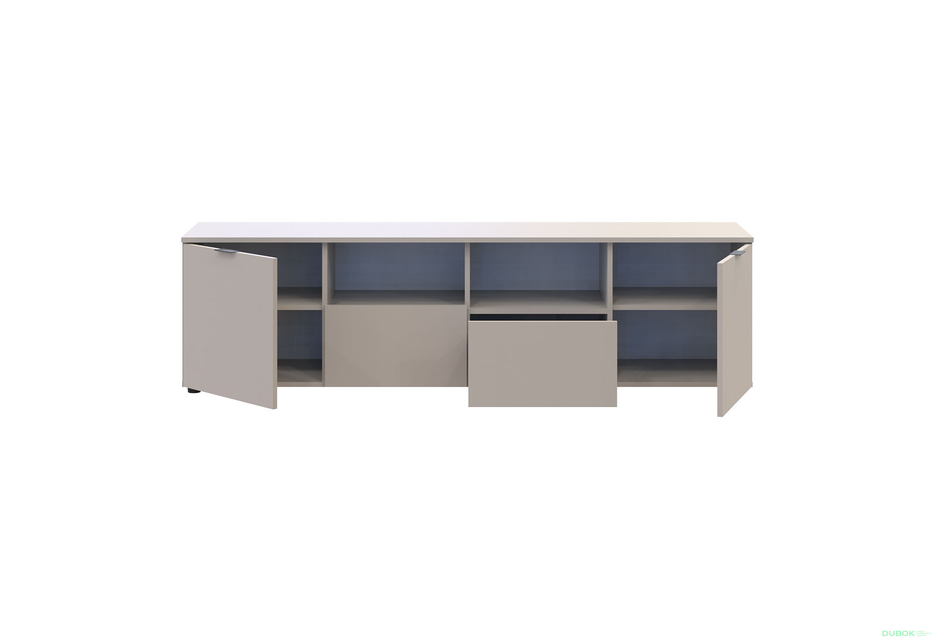 TV stolík s dvierkami a zásuvkami Ron 4 180 cm kašmír - Fotografia 6 Fotografia 6 - TV stolík s dvierkami a zásuvkami Ron 4 180 cm kašmír