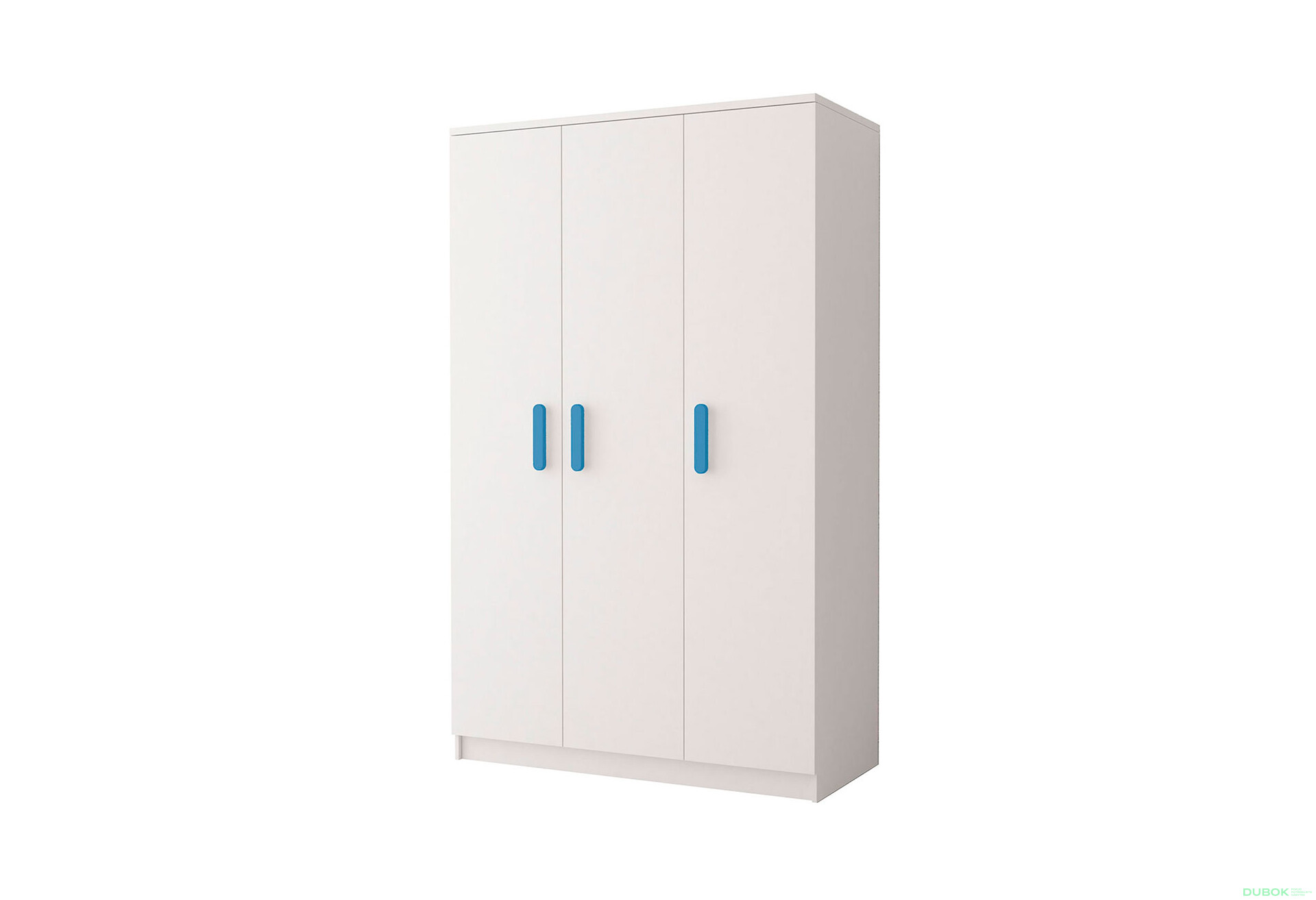 Fotografia 1 - Skriňa 3D Šmyk biela, úchytky nebeský Idczak meble