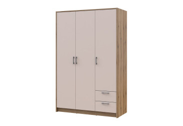 Skriňa Rondi 3D dub artisan / kašmír 121x52x195