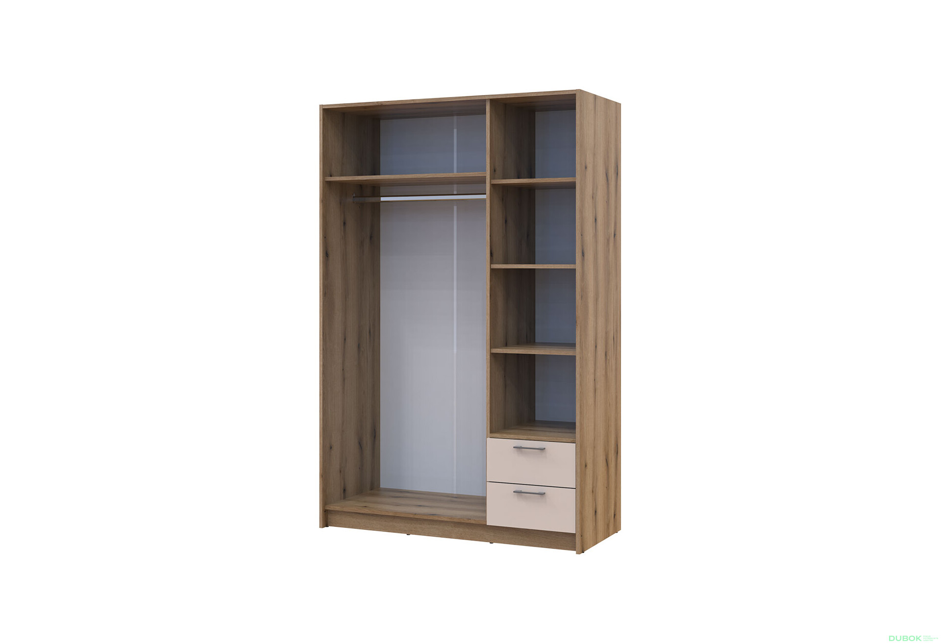 Fotografia 5 - Skriňa Rondi 3D dub artisan / kašmír 121x52x195