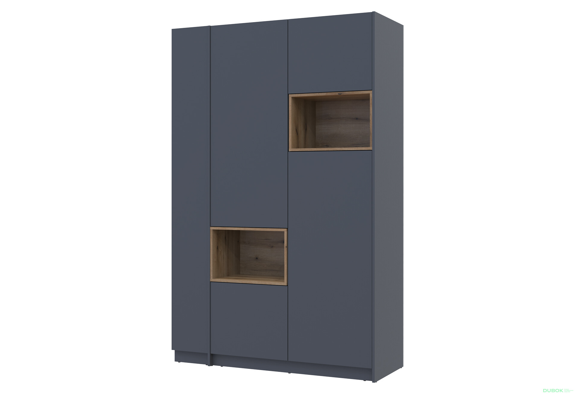 Skriňa s výklenkom Dale 2d + otvorený regál 167 cm, grafit / dub evoke - Fotografia 5 Fotografia 5 - Skriňa s výklenkom Dale 2d + otvorený regál 167 cm, grafit / dub evoke