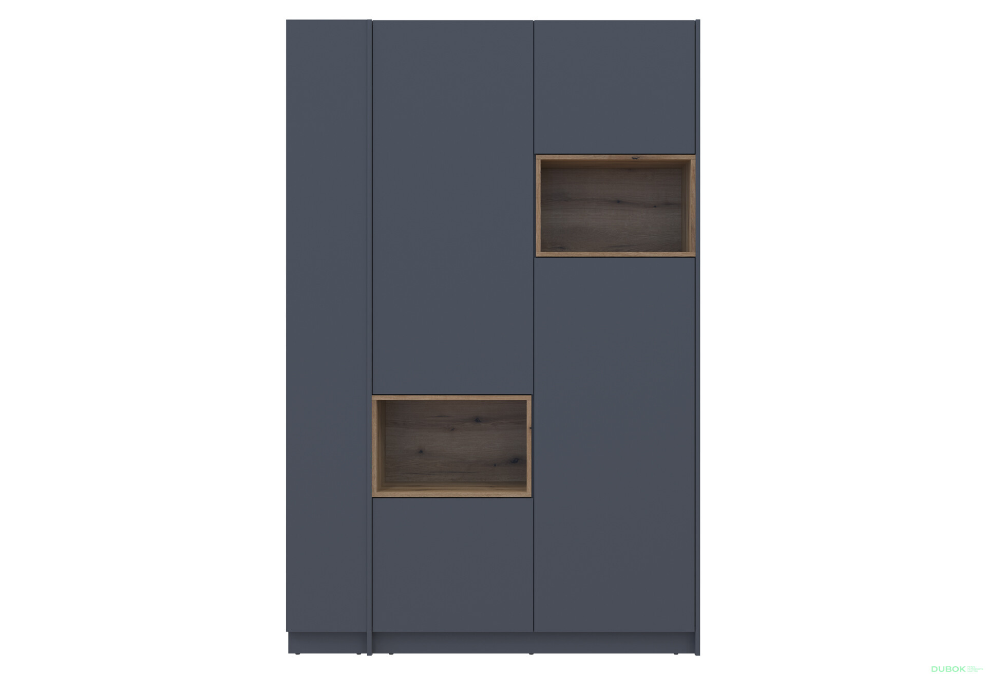 Skriňa s výklenkom Dale 2d + otvorený regál 167 cm, grafit / dub evoke - Fotografia 4 Fotografia 4 - Skriňa s výklenkom Dale 2d + otvorený regál 167 cm, grafit / dub evoke