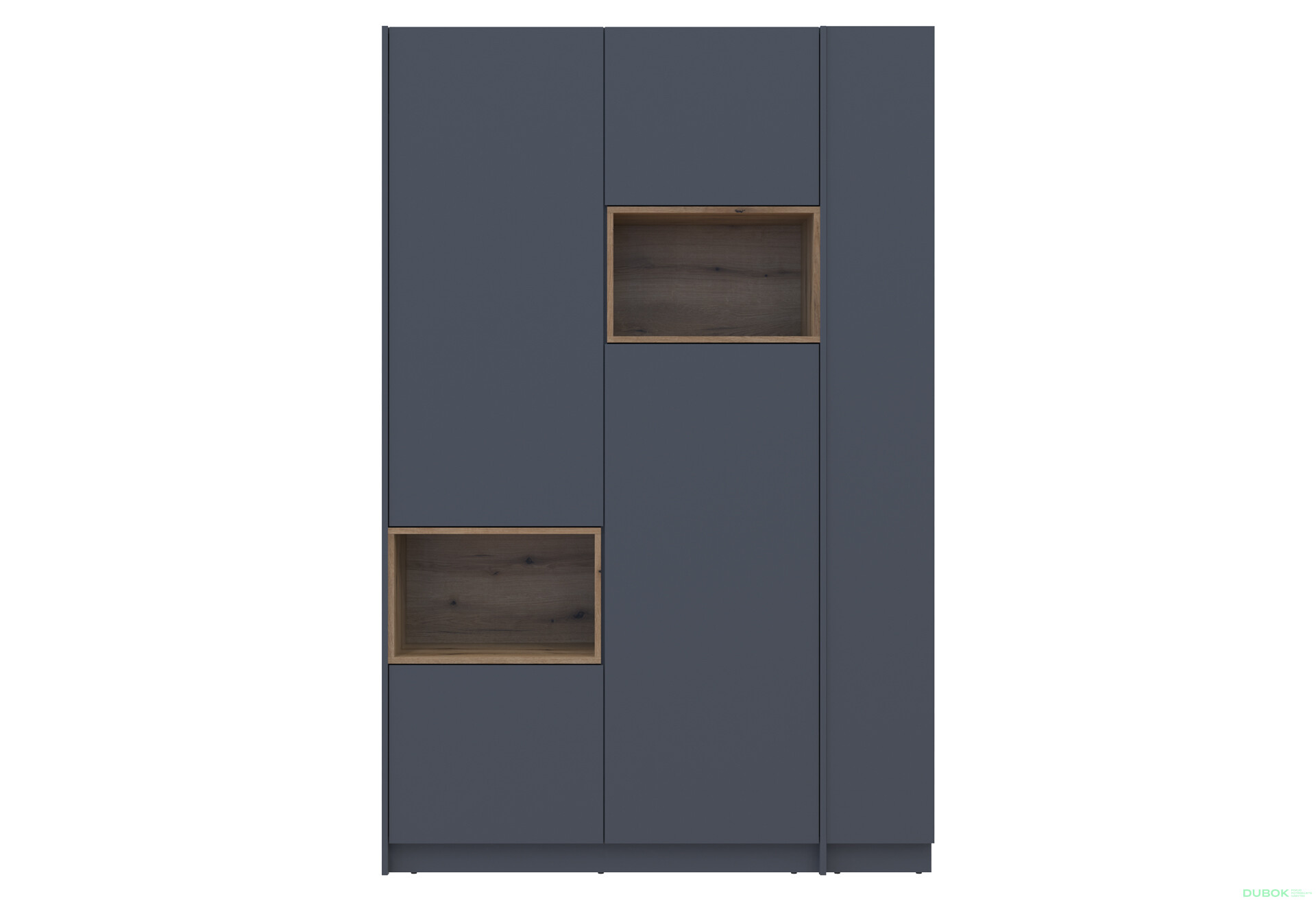 Skriňa s výklenkom Dale 2d + otvorený regál 167 cm, grafit / dub evoke - Fotografia 3 Fotografia 3 - Skriňa s výklenkom Dale 2d + otvorený regál 167 cm, grafit / dub evoke
