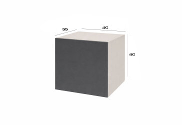 Fotografia Nadstavec na skriňu 40 cm kašmír / grafit