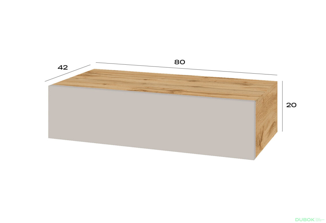 Fotografia 3 - Toaletný stolík 80 cm dub apalačský / kašmír Space