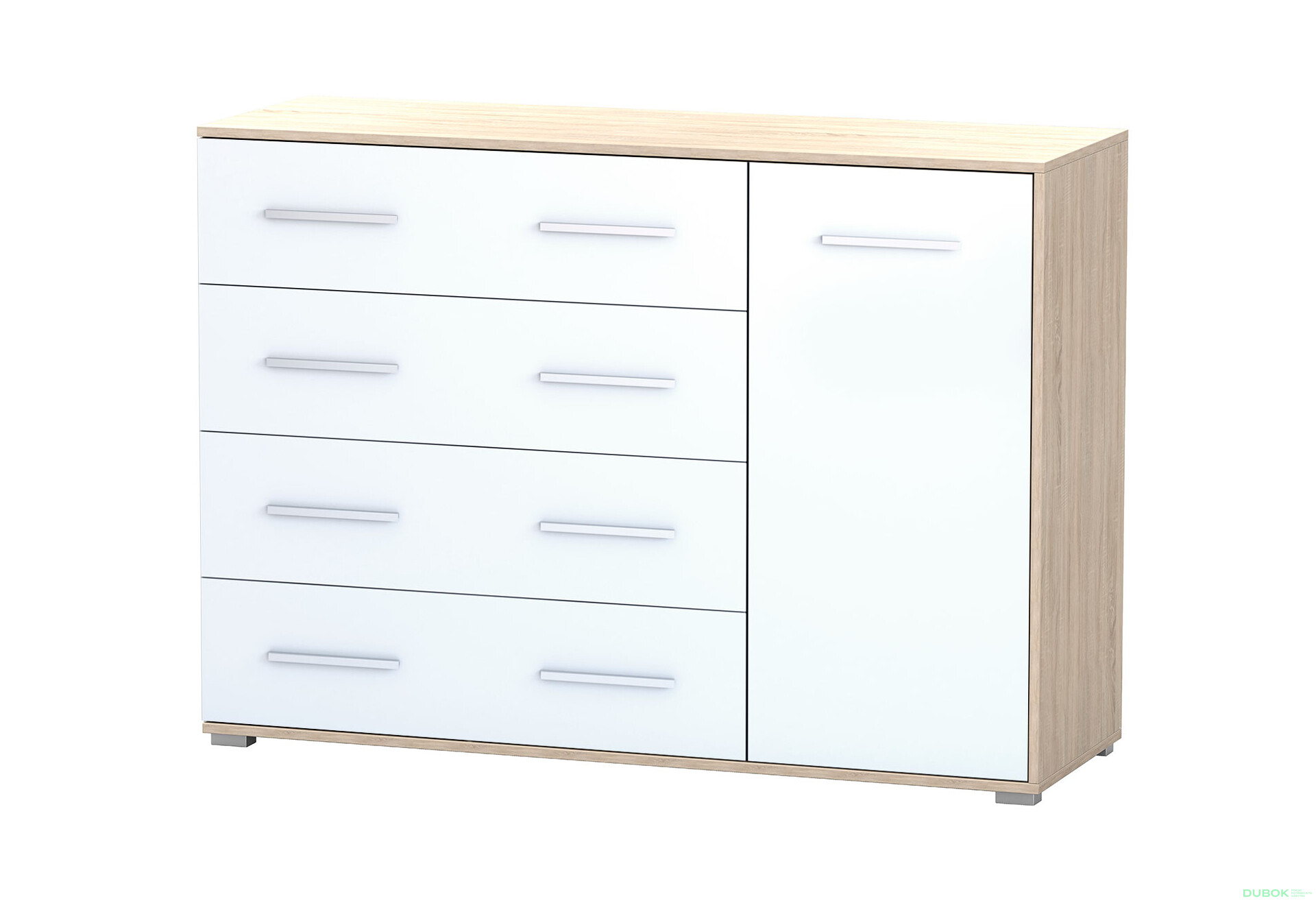 Fotografia 1 - Komoda Frida 02 135 1D4S dub sonoma / biely