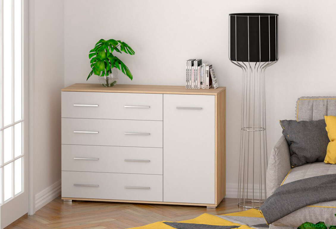 Fotografia 3 - Komoda Frida 02 135 1D4S dub sonoma / biely