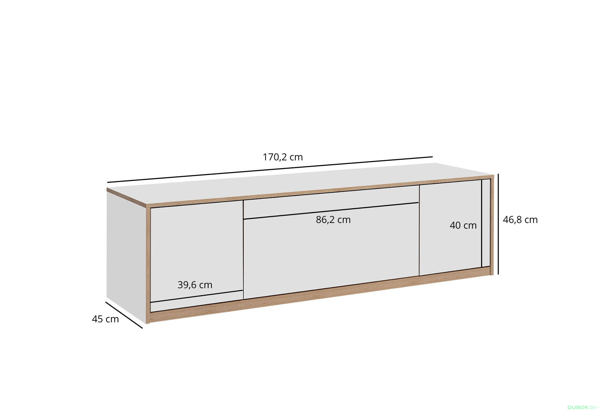 Fotografia 6 - TV stolík 2d1k biely Complex