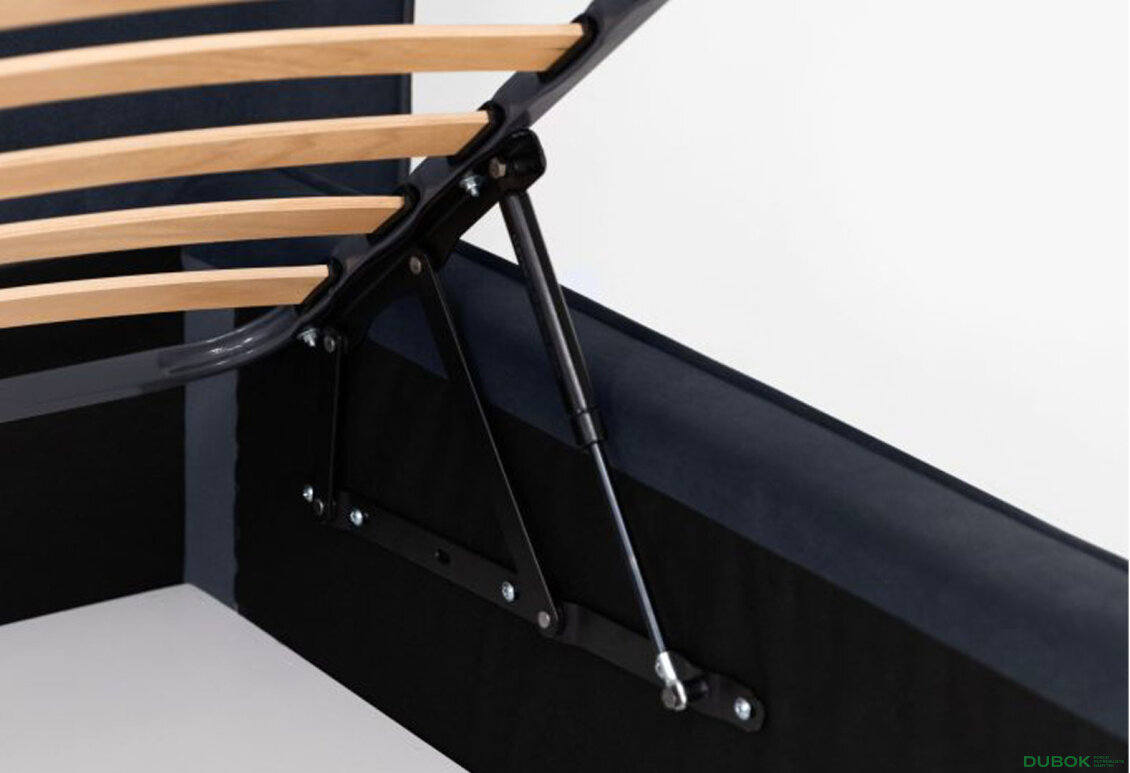 Fotografia 5 - Posteľ 1,6x2,0 s výklopným roštom, grafit (Royal Velvet 21) Duo