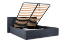 Fotografia 3 - Posteľ 1,6x2,0 s výklopným roštom, grafit (Royal Velvet 21) Duo
