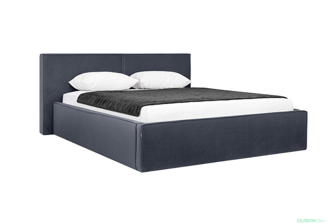 Fotografia 4 - Posteľ 1,6x2,0 s výklopným roštom, grafit (Royal Velvet 21) Duo