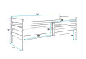 Posteľ Eryk borovice 80x190 cm s roštom, matracom - Fotografia 3 Fotografia 3 - Posteľ Eryk borovice 80x190 cm s roštom, matracom