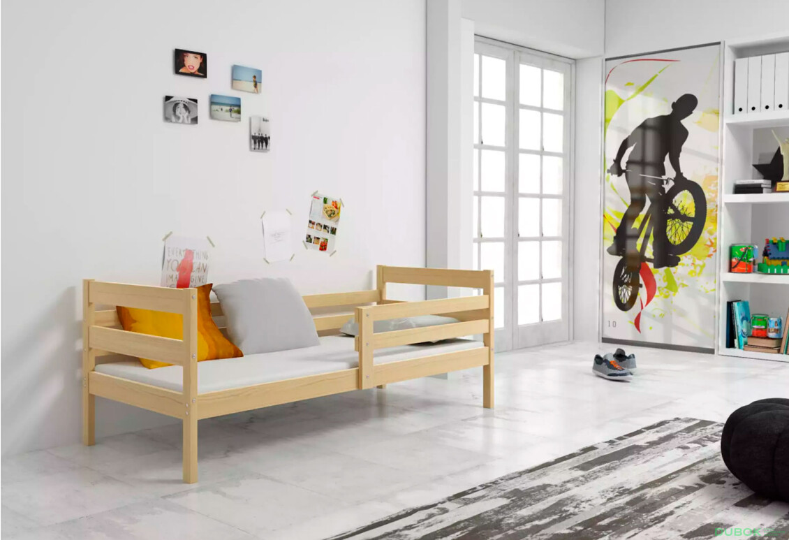 Fotografia 4 - Posteľ Eryk borovice 80x190 cm s roštom, matracom