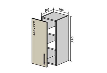 V2 Skrinka 1D 30 Interno Luxe