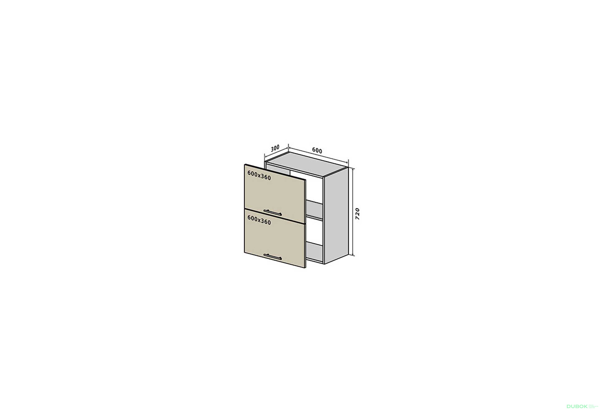 Fotografia 1 - V20 Skrinka 2D 60 Interno Luxe