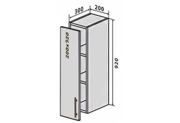 V41 Police + fasáda s pántami 200x920 Interno Luxe
