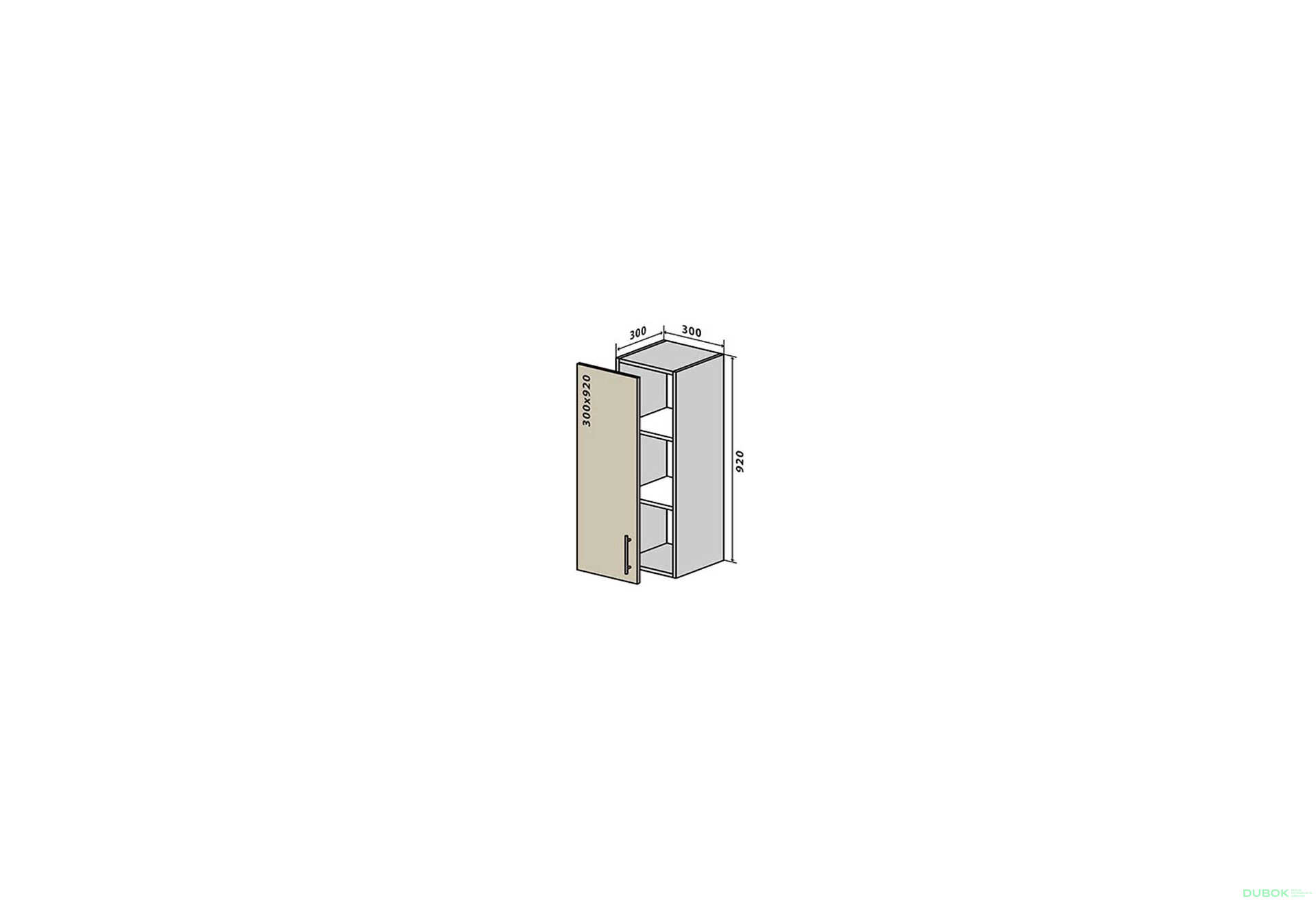Fotografia 1 - V42 Skrinka 1D 30 Interno Luxe