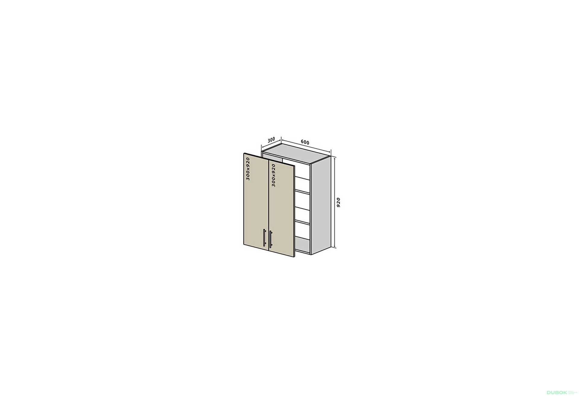 Fotografia 1 - V46 Skrinka 2D 60 Interno Luxe