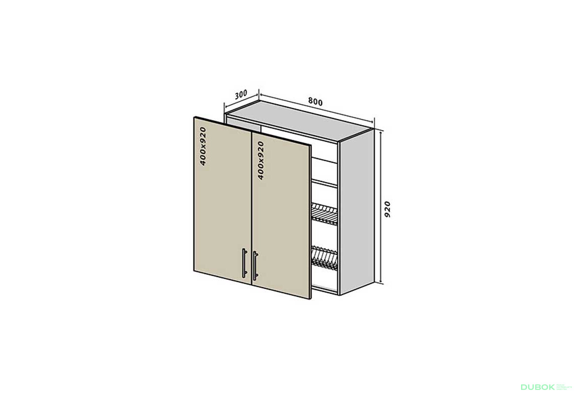 V49 Skrinka 2D 80 Sušák Interno Luxe