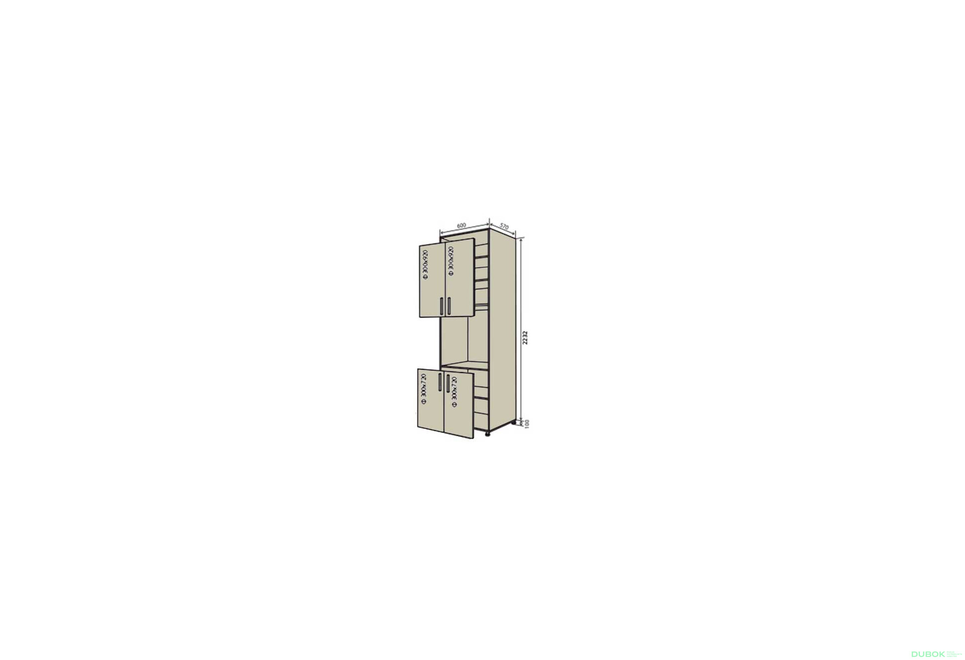 N20 Skriňa (horná f30x92-2ks, dolná f30x72-2ks) Interno Glaňec Luxe - Fotografia 1 Fotografia 1 - N20 Skriňa (horná f30x92-2ks, dolná f30x72-2ks) Interno Glaňec Luxe