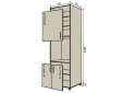 N20 Skriňa (horná f60x92-1ks, dolná f30x72-2ks) Interno Glaňec Luxe - Fotografia 1 Fotografia 1 - N20 Skriňa (horná f60x92-1ks, dolná f30x72-2ks) Interno Glaňec Luxe