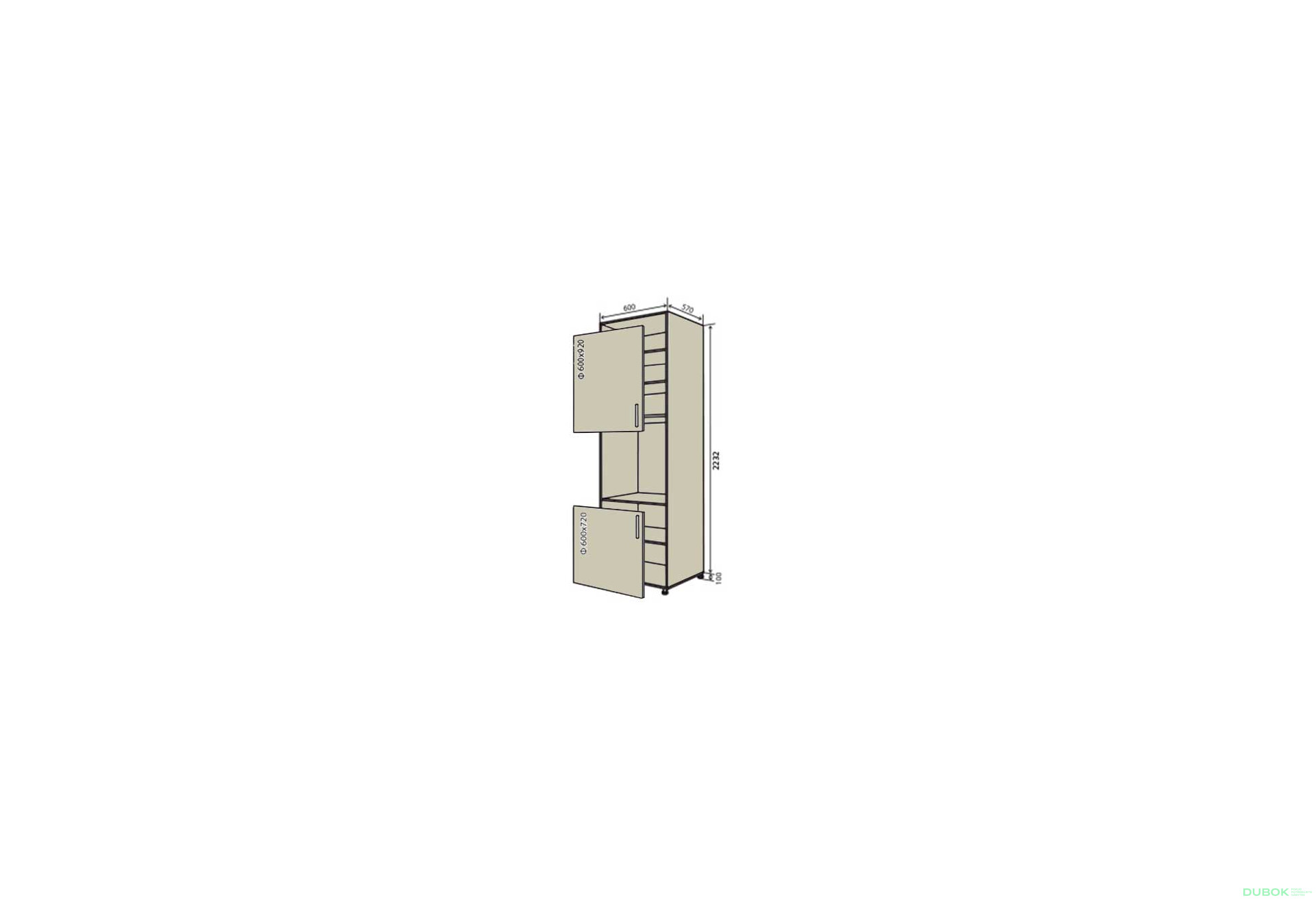 N20 Skriňa (horná f60x92-1ks, dolná f60x72-1ks) Interno Glaňec Luxe - Fotografia 1 Fotografia 1 - N20 Skriňa (horná f60x92-1ks, dolná f60x72-1ks) Interno Glaňec Luxe