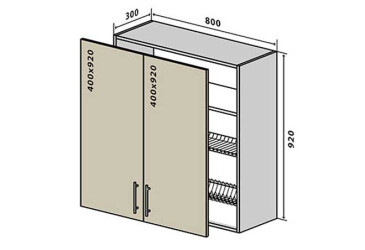 V49 Skriňaka 2D 80 Sušák Interno Glaňec Luxe