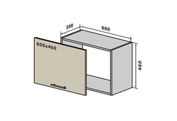 V50 horná skrinka nad digestor 60 Interno Glaňec Luxe