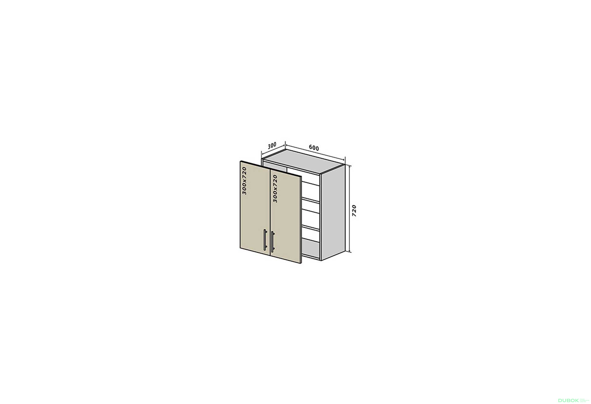 Fotografia 1 - V6 Skrinka 2D 60 Interno Glaňec Luxe