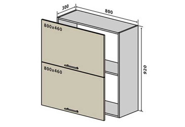 V61 horná skrinka nad digestor 80 Interno Glaňec Luxe