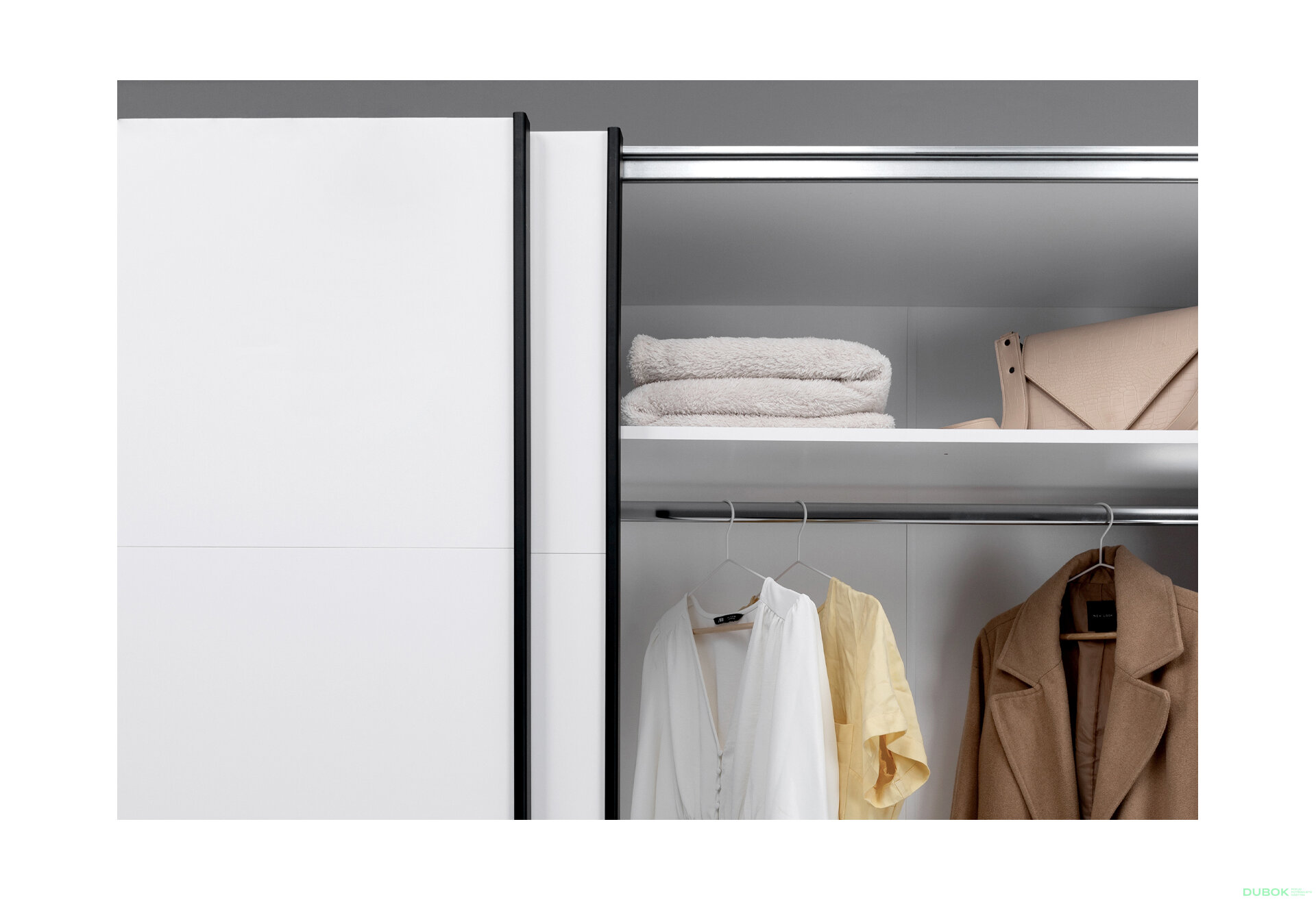 Fotografia 3 - Skriňa s posuvnými dverami 1.5х2.1m (Dvere biely lesk) Mila