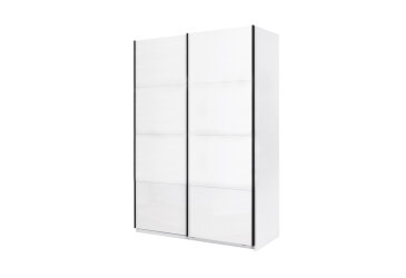 Skriňa s posuvnými dverami 1.5х2.1m (Dvere biely lesk) Mila