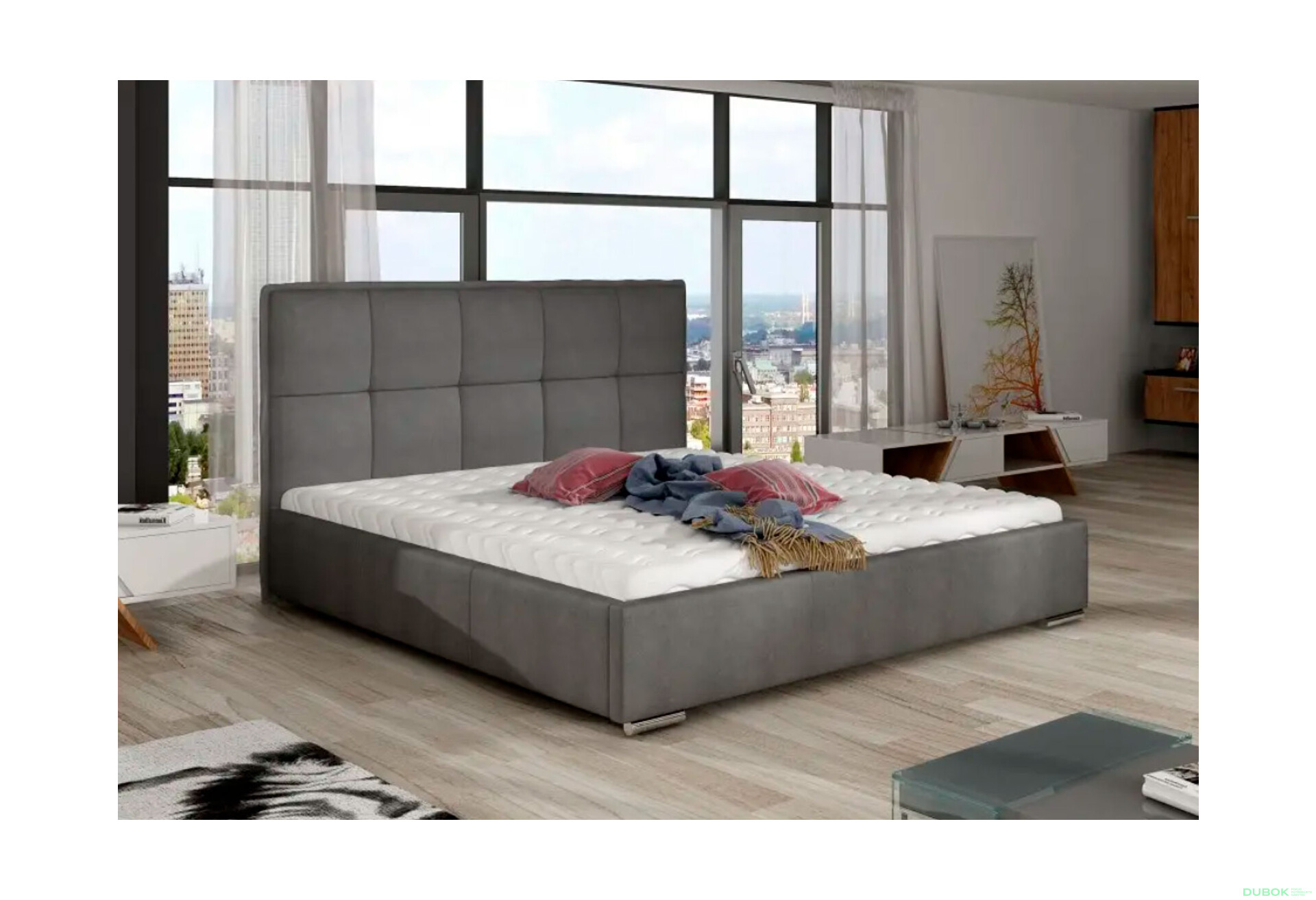 Posteľ Cortina 160x200 Fresh 32 Lech F4 Chróm - Fotografia 2 Fotografia 2 - Posteľ Cortina 160x200 Fresh 32 Lech F4 Chróm