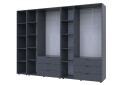 Skriňa šesťdverová s regálom Gelar 271 cm Grafit - Fotografia 6 Fotografia 6 - Skriňa šesťdverová s regálom Gelar 271 cm Grafit