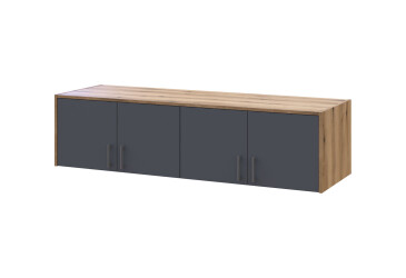 Nadstavec Rondi 4 drevotrieska 160x52x41 dub artisan / grafit