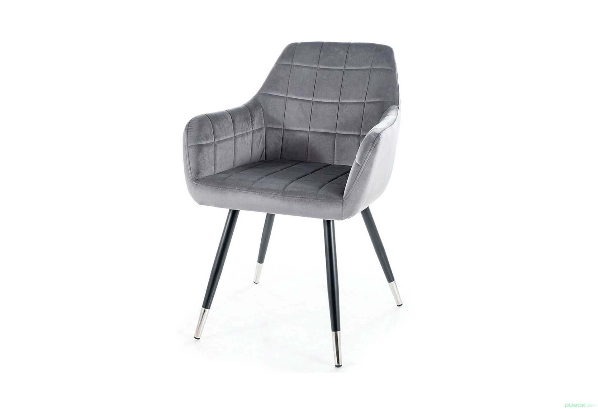 Fotografia 1 - Stolička Nuxe Velvet šedý Bluvel 14, kov čierna / chrome