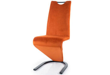 Stolička H-090 Velvet škorica Bluvel 4215, matná čierna kov