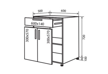 N30 Skriňaka 1Š2D 60 RioLine Luxe / RíóLajn Lux Matný