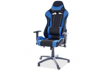 Otočné kreslo Viper čierny / modrý