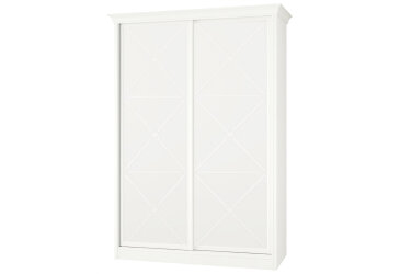 Skriňa Rim-Veneziano 2D 1.6 m biela s rímsou, fasádami DTD (s dekorom)