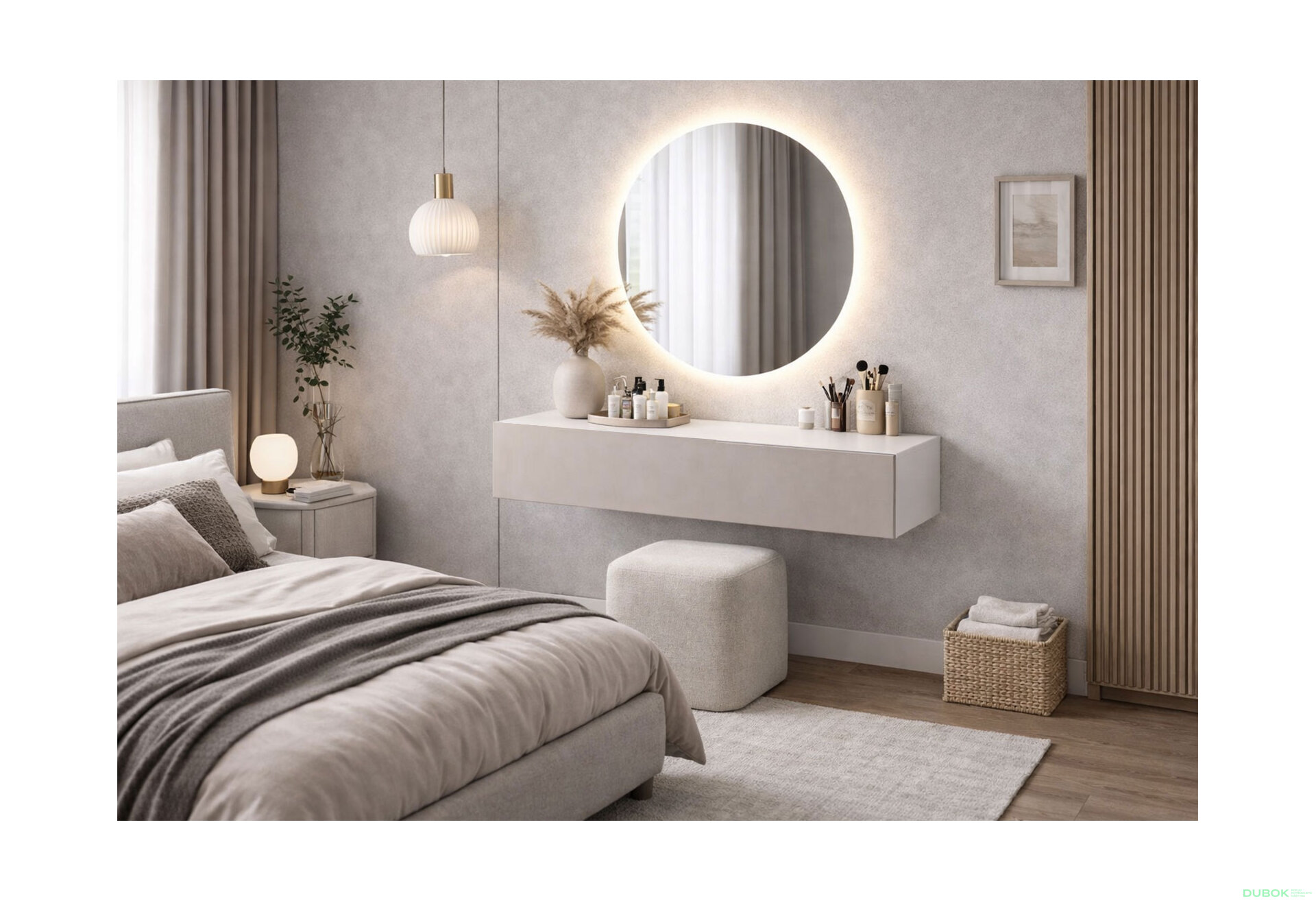 Fotografia 2 - Toaletný stolík 80 cm nymphaea alba / kašmír Space